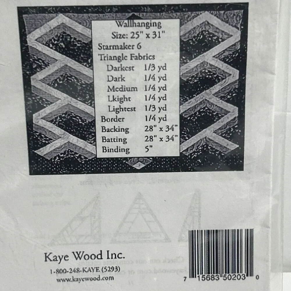 A-Maze-Ing Wall Hanging Quilt Kaye Wood P203 NEW Vintage Sewing Pattern